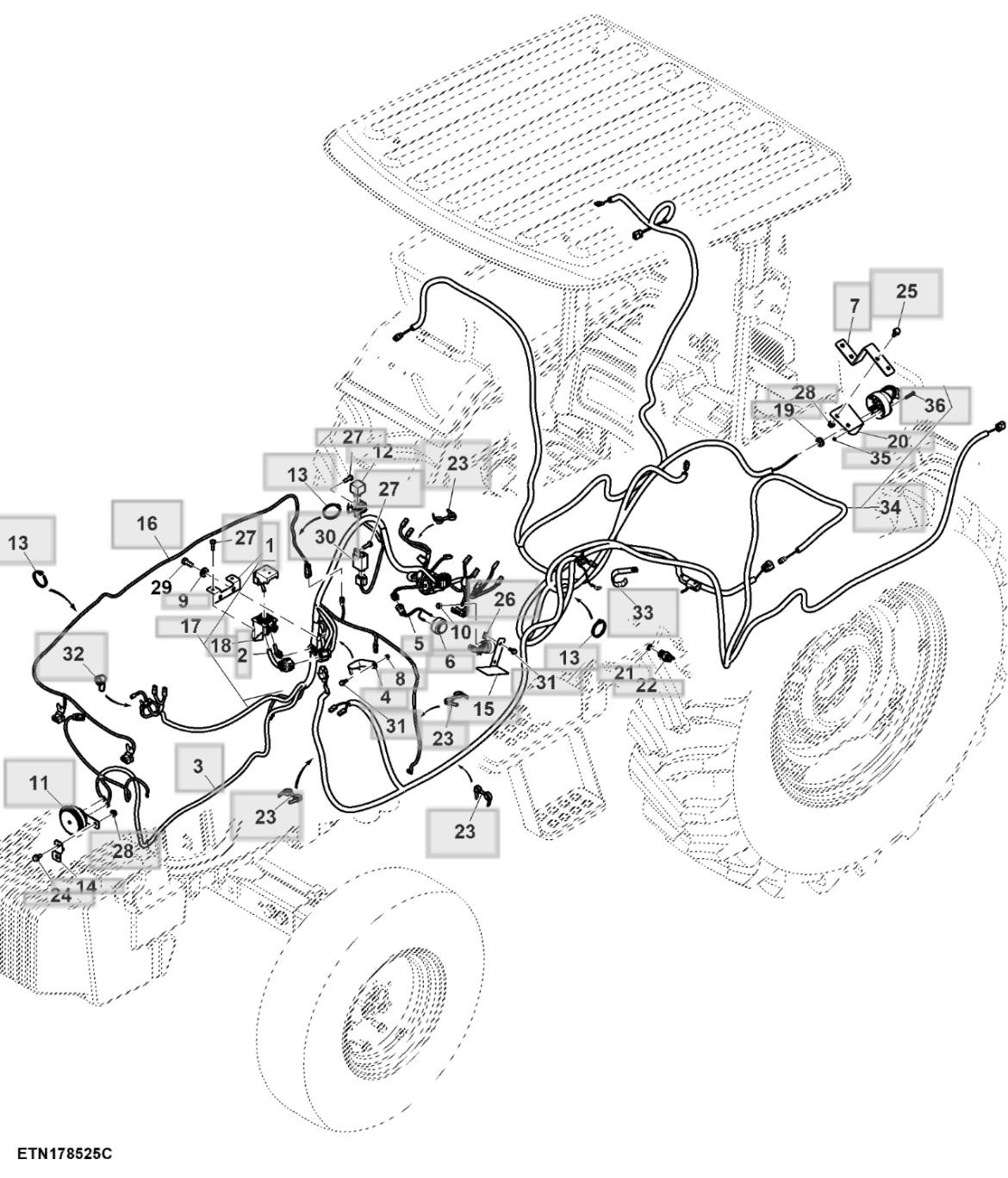 Bộ dây dẫn điện, ly hợp kép, hệ thống tăng áp turbo W-O